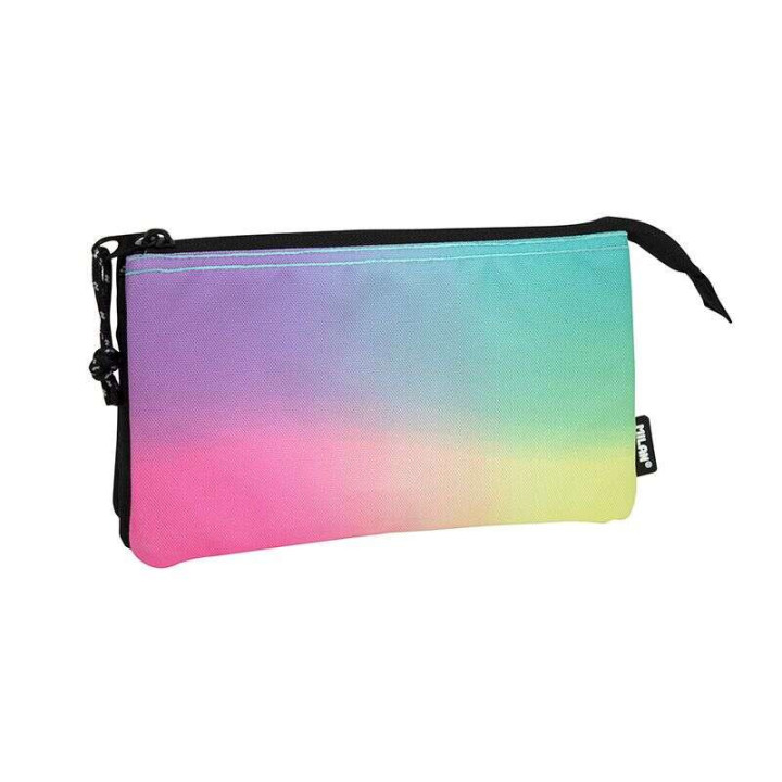 Milan Sunset Estuche Portatodo 5 Compartimentos - Tejido Resistente a las Roturas y Rasgaduras - Medidas 22x12x4cm - Modelo Col