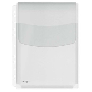 Leitz Pack de 5 Fundas Fuelle con Solapa A4 Multitaladro 11 - Capacidad 200 Hojas - Fabricada en PVC de 170 Micras - Expansible