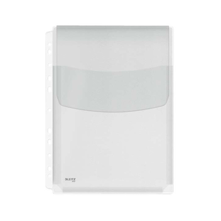 Leitz Pack de 5 Fundas Fuelle con Solapa A4 Multitaladro 11 - Capacidad 200 Hojas - Fabricada en PVC de 170 Micras - Expansible