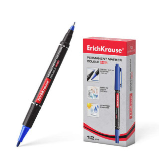 Erichkrause Double P-80 Doble Cara Marcador Permanente - Universal y Fineliner 2 en 1 - Tinta a Base de Alcohol Resistente al A