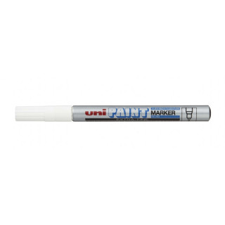 Uni-ball PX-203 Marcador de Pintura - Punta Acrilica 1mm - Linea Fina - Cuerpo de Aluminio - Tinta Permanente Resistente a Luz