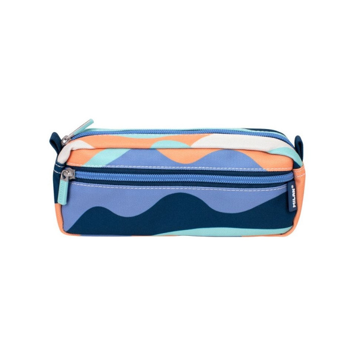 Milan The Fun Estuche Portatodo Rectangular 2 Compartimentos - Cierre de Cremallera