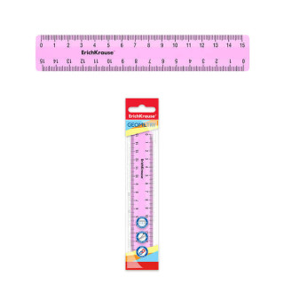 Erichkrause Regla Pastel - 15cm - Rosa - Bolsa de Polietileno