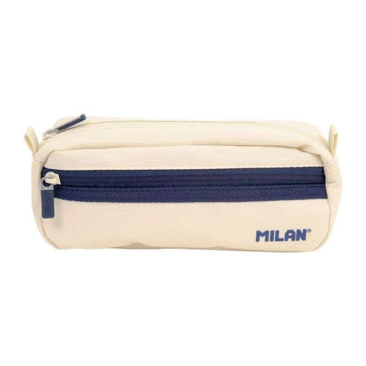 Milan Coleccion 430 Estuche Portatodo Rectangular 2 Compartimentos - Tejido Resistente a las Roturas y Rasgaduras - Medidas 21x