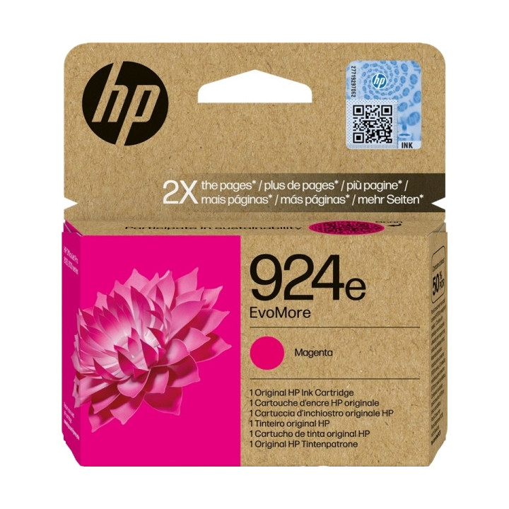 HP 924e XL Magenta Cartucho de Tinta Original - 4K0U8NE
