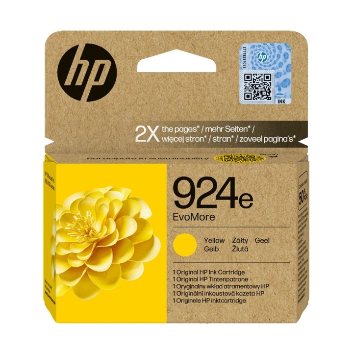 HP 924e XL Amarillo Cartucho de Tinta Original - 4K0U9NE