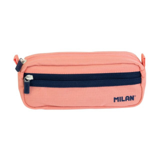 Milan Coleccion 430 Estuche Portatodo Rectangular 2 Compartimentos - Tejido Resistente a las Roturas y Rasgaduras - Medidas 21x