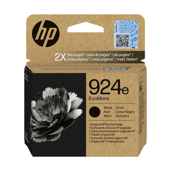 HP 924e XL Negro Cartucho de Tinta Original - 4K0V0NE