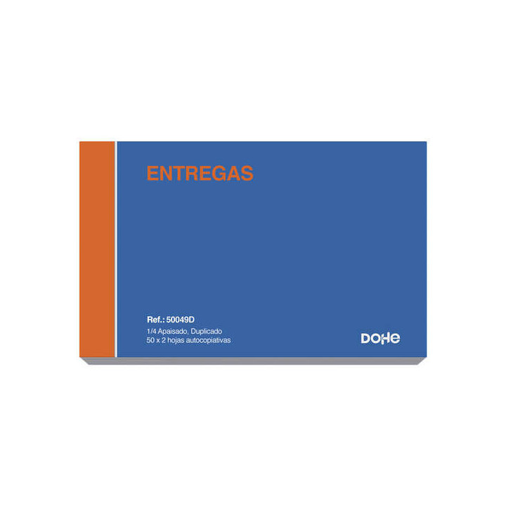 Dohe Talonario de Entregas - Cuarto Apaisado - 50x2 Hojas Autocopiativas - Duplicado