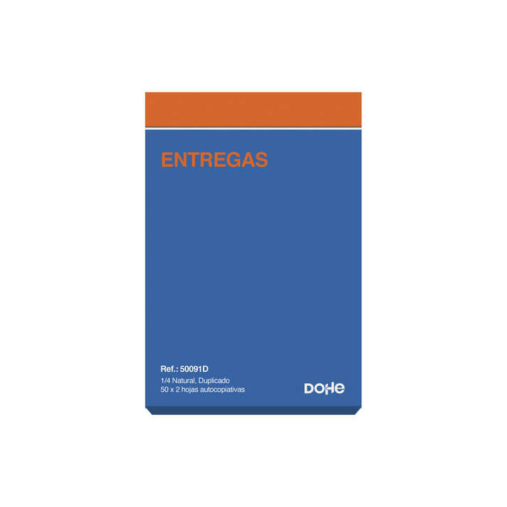 Dohe Talonario de Entregas - Cuarto Natural - 50x2 Hojas Autocopiativas - Duplicado