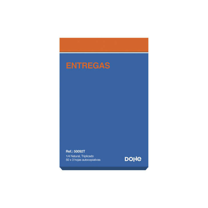 Dohe Talonario de Entregas - Cuarto Natural - 50x3 Hojas Autocopiativas - Triplicado