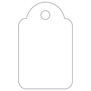 Apli Pack de 1.000 Etiquetas Colgantes 18x29mm - Agujero Preperforado e Hilo de Poliester Ajustable - Color Blanco