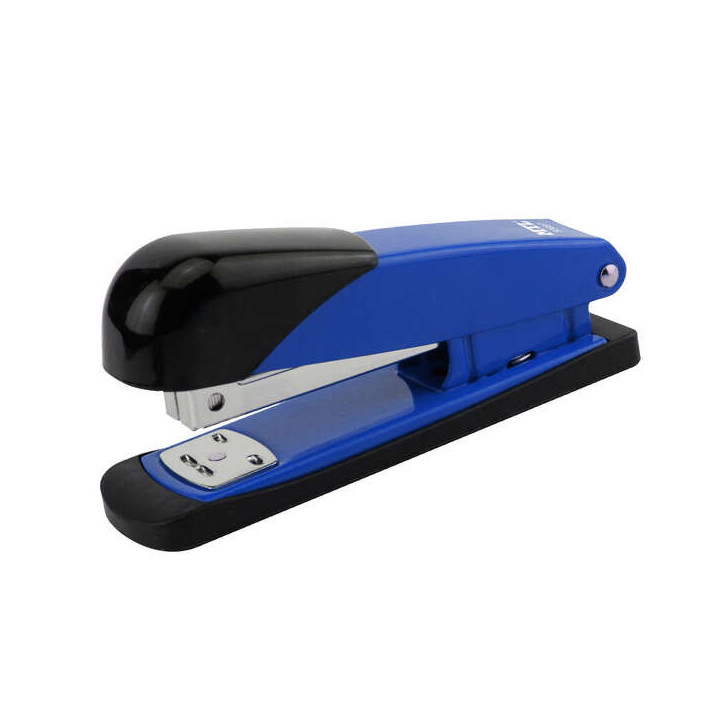 Dohe Grapadora de Sobremesa Metalica - Hasta 20 Hojas - Capacidad 100 Grapas - Color Negro/Azul