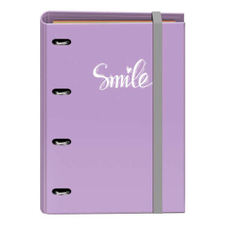 Dohe Serie Pastel Carpeta de 4 Anillas Formato A4 con Recambio de 100 Hojas - 4 Separadores de Colores - Cierre con Goma Elasti