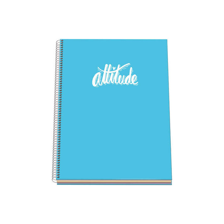 Dohe Serie Pastel Cuaderno con Espiral - Tamaño A4 de 100 Hojas 90gr - Hojas Microperforadas con 4 Taladros - Cuadricula 5mm -