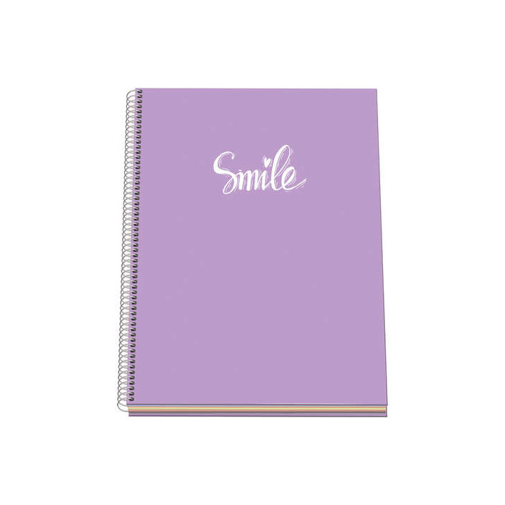 Dohe Serie Pastel Cuaderno con Espiral - Tamaño A4 de 100 Hojas 90gr - Hojas Microperforadas con 4 Taladros - Cuadricula 5mm -