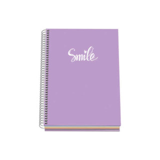 Dohe Serie Pastel Cuaderno con Espiral - Tamaño A5 de 100 Hojas 90gr - Hojas Microperforadas con 2 Taladros - Cuadricula 5mm -