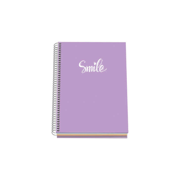 Dohe Serie Pastel Cuaderno con Espiral - Tamaño A5 de 100 Hojas 90gr - Hojas Microperforadas con 2 Taladros - Cuadricula 5mm -
