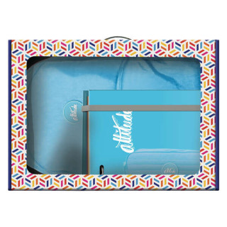 Dohe Serie Pastel Pack de Mochila Mediana + Portatodo Doble + Carpeta de 4 Anillas Formato A4 con Recambio de 100 Hojas - Color