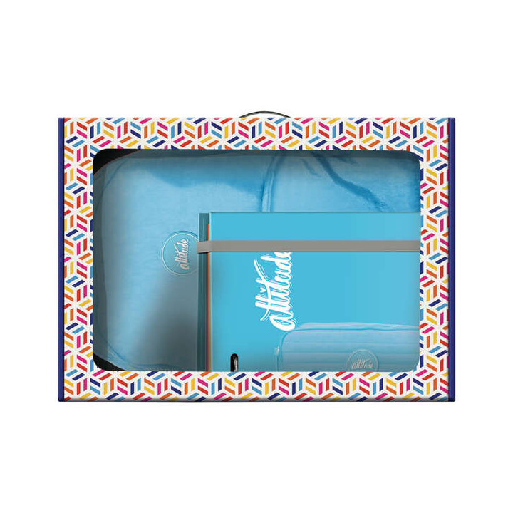 Dohe Serie Pastel Pack de Mochila Mediana + Portatodo Doble + Carpeta de 4 Anillas Formato A4 con Recambio de 100 Hojas - Color