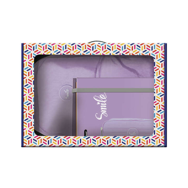 Dohe Serie Pastel Pack de Mochila Mediana + Portatodo Doble + Carpeta de 4 Anillas Formato A4 con Recambio de 100 Hojas - Color