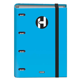 Dohe Serie Icon Carpeta de 4 Anillas Formato A4 con Recambio de 100 Hojas de 90 gr y 4 Taladros - Cierre con Goma Elastica - An