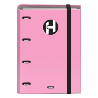 Dohe Serie Icon Carpeta de 4 Anillas Formato A4 con Recambio de 100 Hojas de 90 gr y 4 Taladros - Cierre con Goma Elastica - An