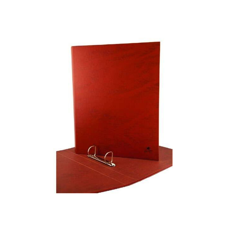 Mariola Carpeta de 2 Anillas Carton Forrado Papel Plastificado Cuero - Tamaño Folio Apaisado - Anillas Mixtas 40mm - Medidas 2