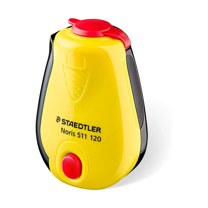 Staedtler Noris Sacapuntas con Deposito - 1 Agujero - Afilado en Ambas Direcciones - Color Amarillo