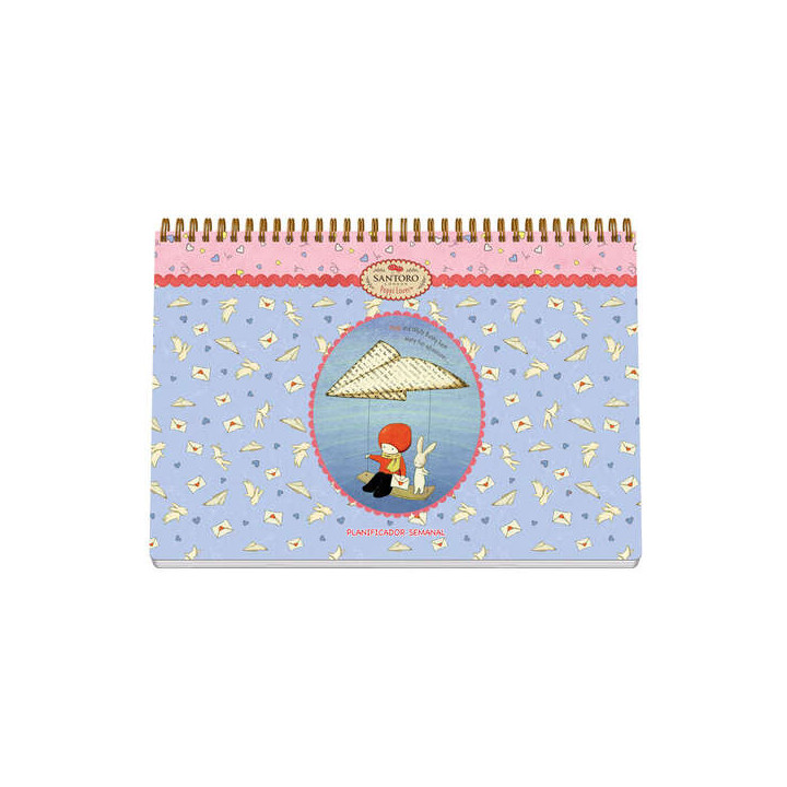 Dohe Santoro Poppi Loves Messenger Planificador Perpetuo Espiral Wireo Tapa Semirigida - Encuadernacion Horizontal Tamaño A4 -
